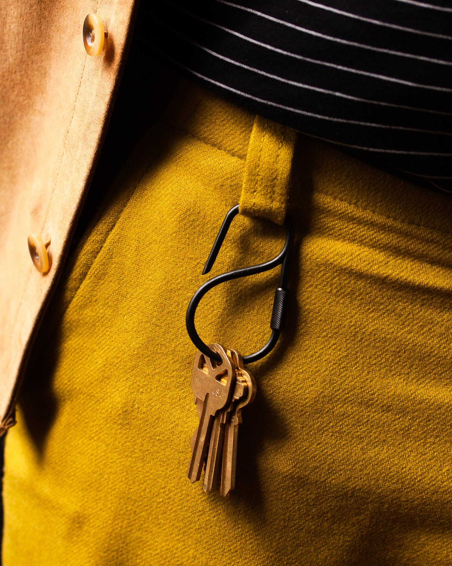 Offset Keyring - Vapor Black